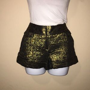 Express Gold Shorts